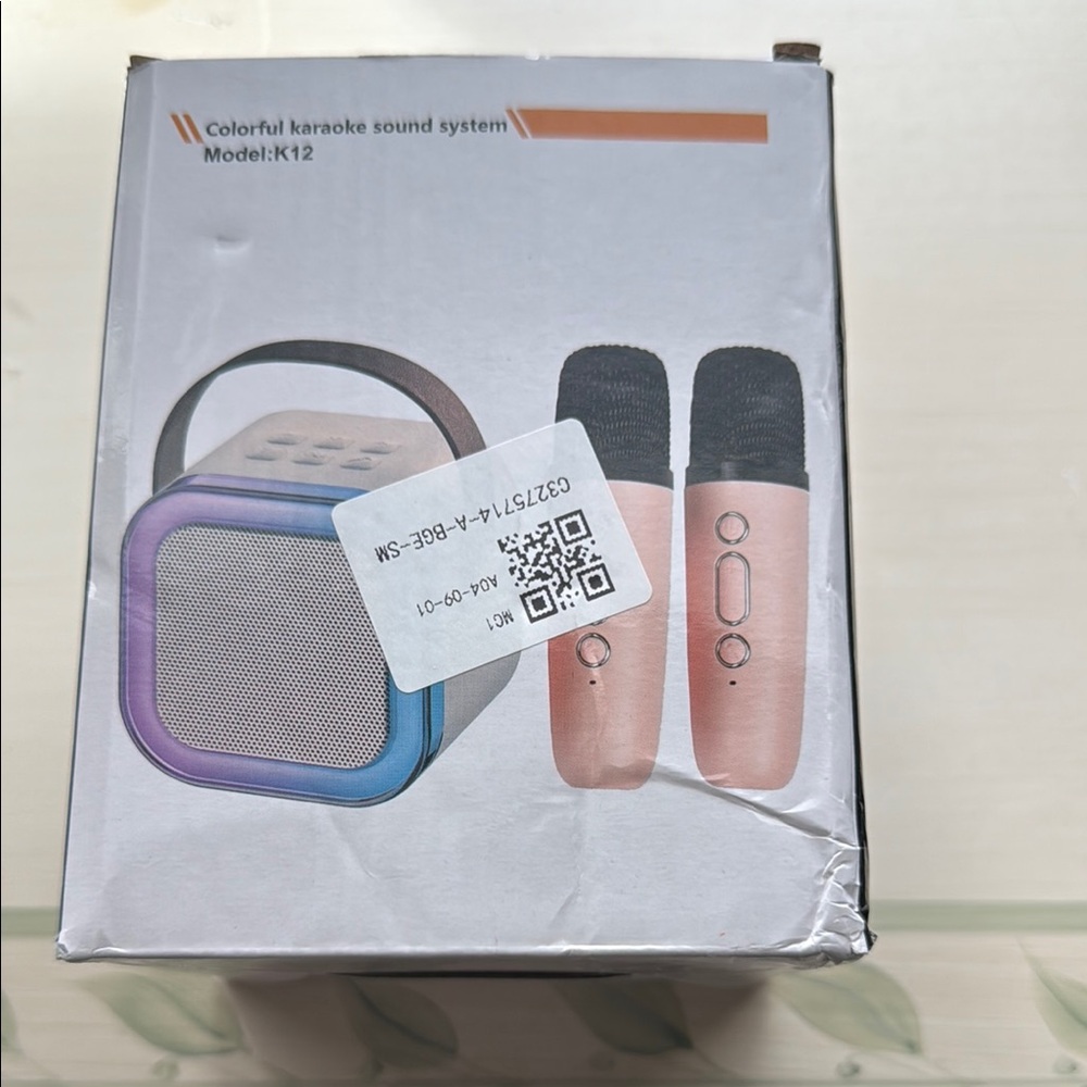 K12 Portable Karaoke Sound System - Blue and Pink